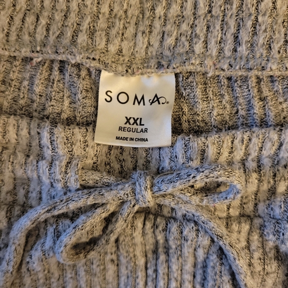 Soma 2PIECE  V-Neck Knit PJ'S/Lounge wear Size XXL NWOT - Picture 4 of 5